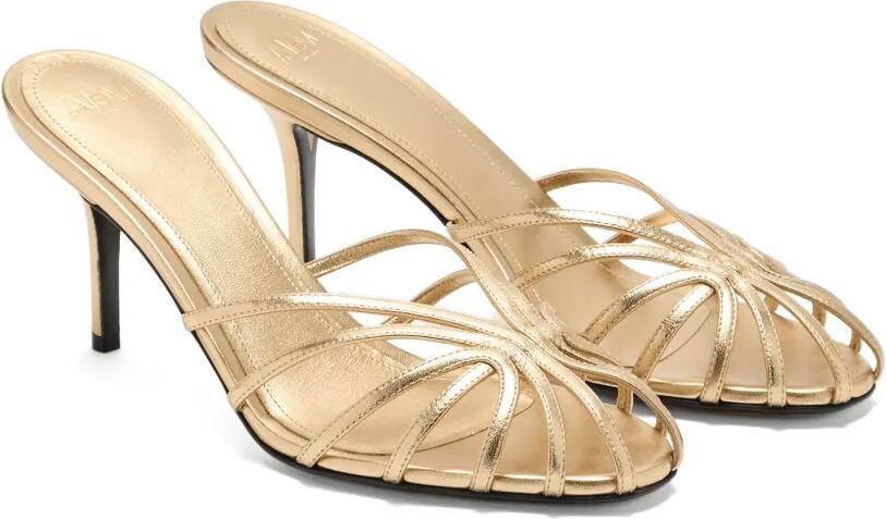 Alevì Mel leren sandalen met metallic-effect Goud - Foto 3
