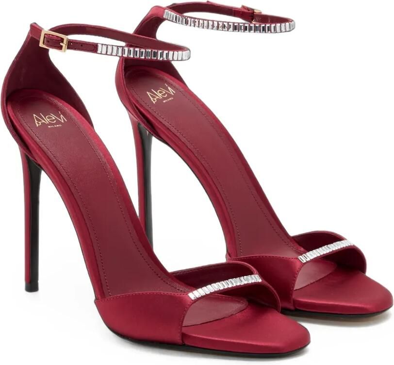 Alevì Ninel Xtal satijnen sandalen verfraaid met kristallen Rood - Foto 3