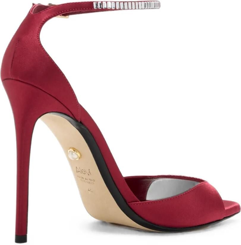 Alevì Ninel Xtal satijnen sandalen verfraaid met kristallen Rood - Foto 2