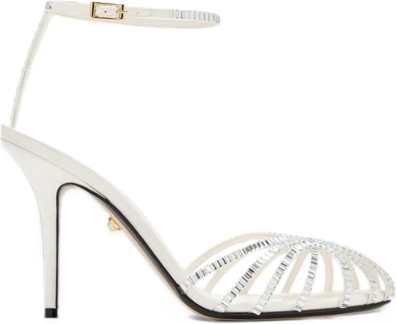 Alevì Penelope 80 sandalen verfraaid met kristallen Wit