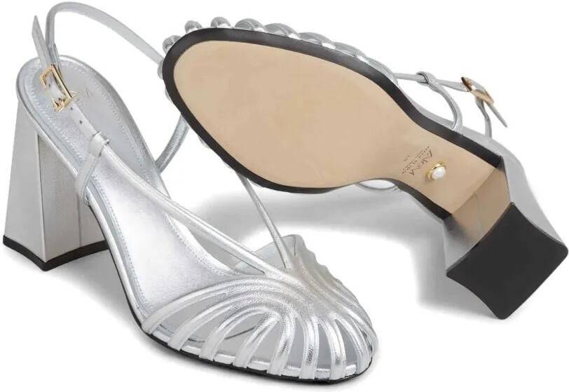 Alevì Pumps met bandjes en hak Zilver - Foto 5