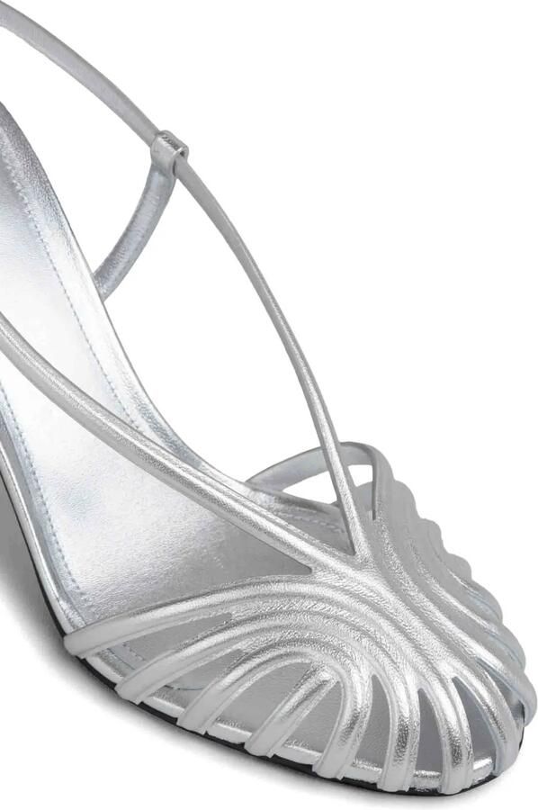 Alevì Pumps met bandjes en hak Zilver - Foto 3