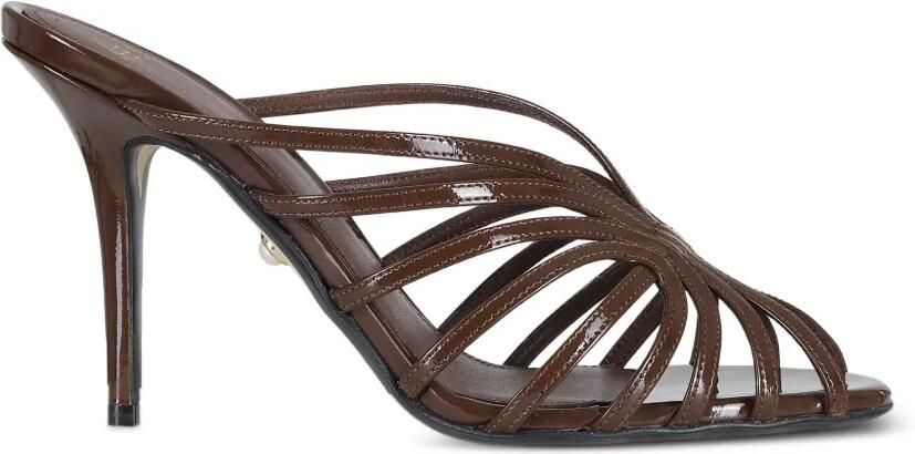 Alevì Pumps met parel Bruin