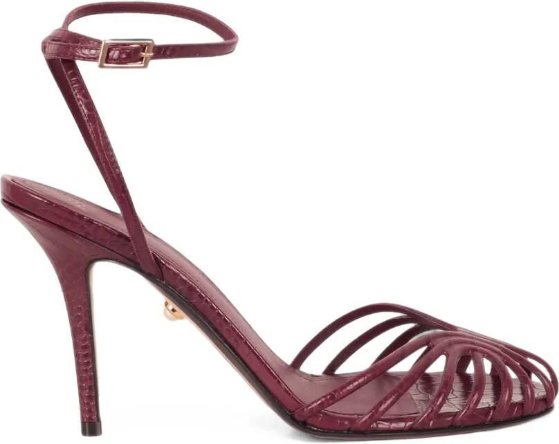 Alevì Sandalen met krokodillen-reliëf Rood