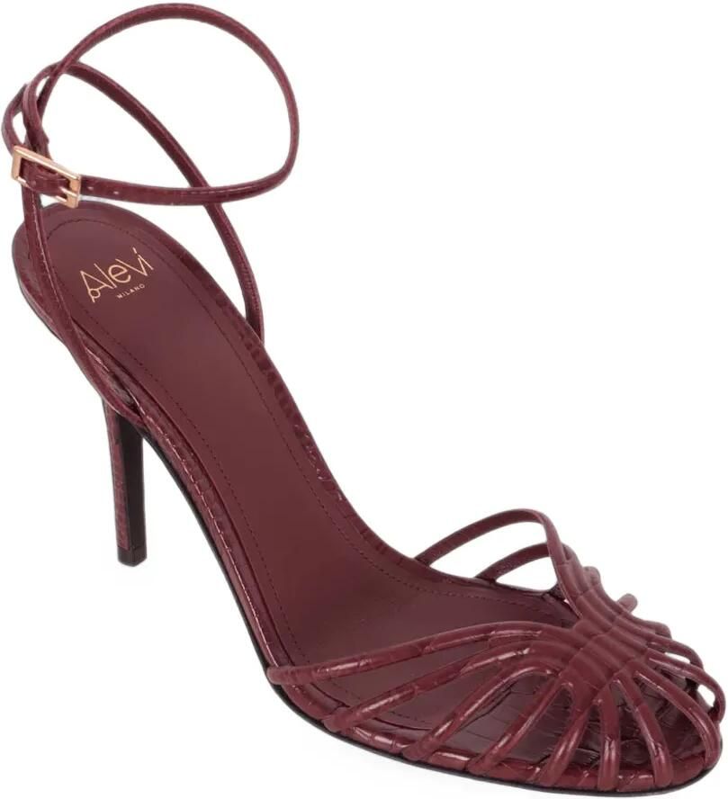 Alevì Sandalen met krokodillen-reliëf Rood - Foto 2