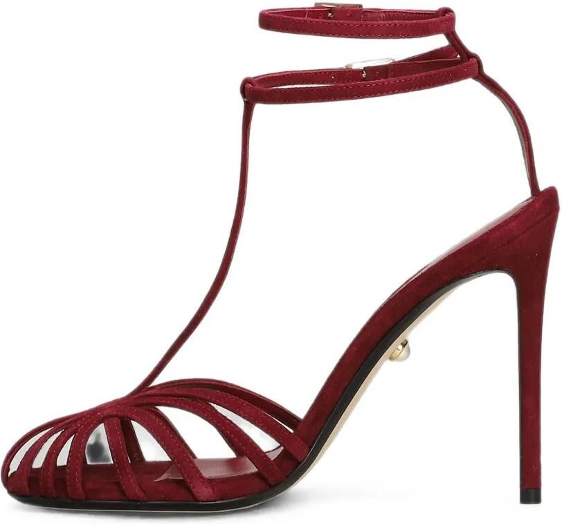 Alevì Sandalen met stiletto-hak en gekooid bandje Rood - Foto 3