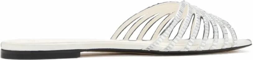 Alevì Sole platte sandalen verfraaid met kristallen Wit - Foto 2