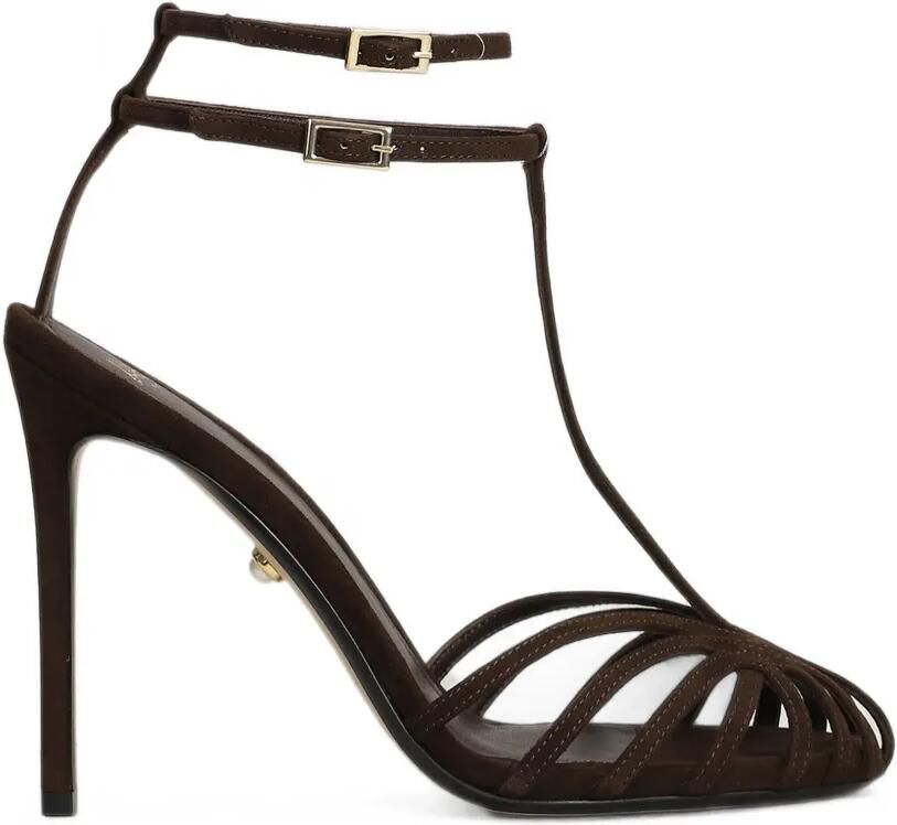 Alevì Stella sandalen met bandjes in kooimodel Bruin