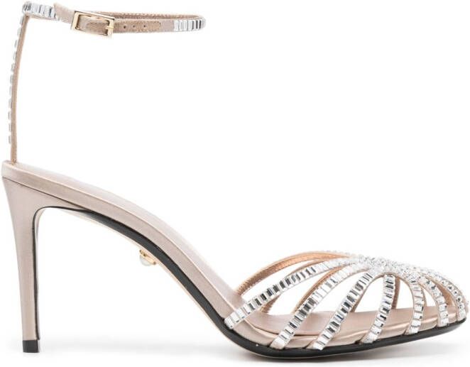Alevì Sandalen verfraaid met kristallen Beige