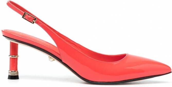 Alevì Leren slingback pumps Oranje