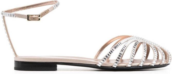 Alevì Rebecca sandalen verfraaid met kristallen Beige