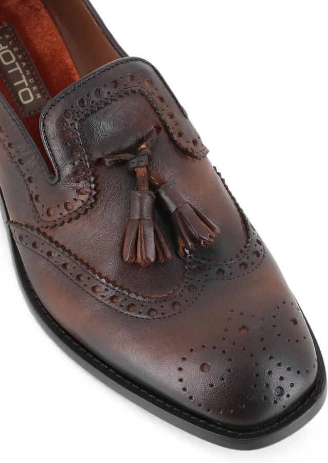 Alexander Hotto Brogue loafers met kwastje Bruin - Foto 2