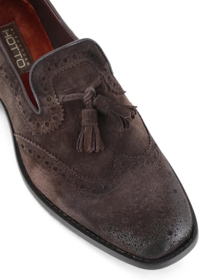 Alexander Hotto Brogue loafers met kwastje Bruin - Foto 2