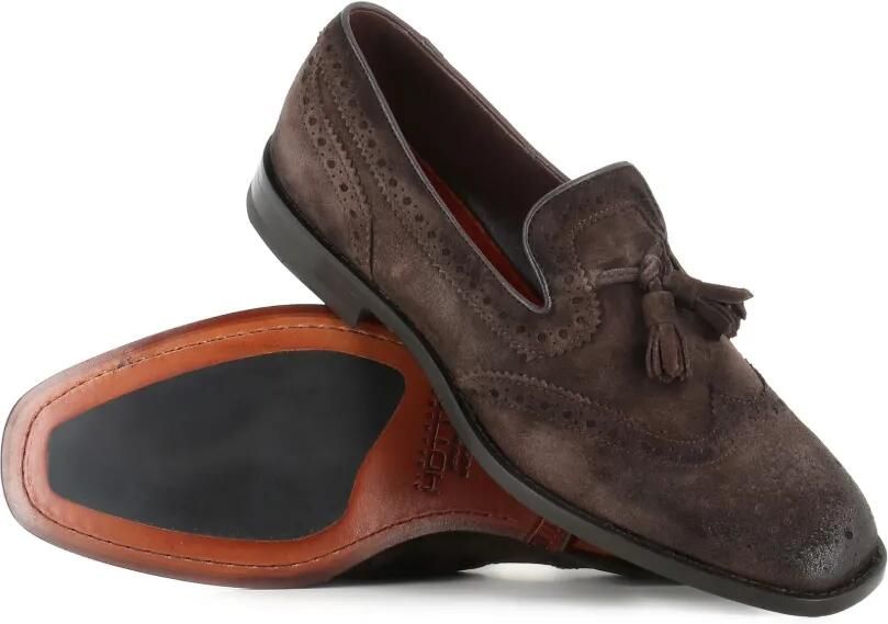 Alexander Hotto Brogue loafers met kwastje Bruin - Foto 3