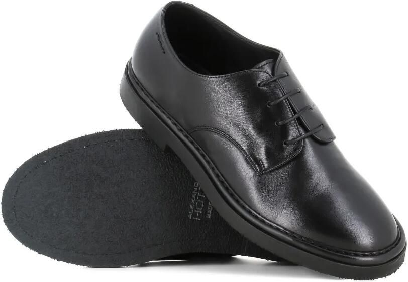 Alexander Hotto Leren Derby veterschoenen Zwart