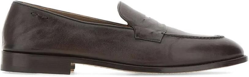 Alexander Hotto Leren loafers Bruin