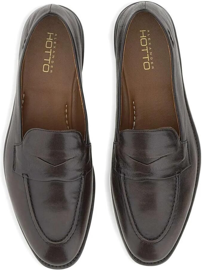 Alexander Hotto Leren loafers Bruin - Foto 2
