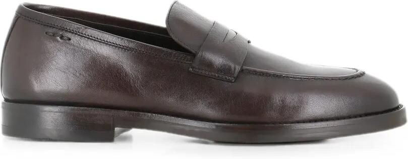 Alexander Hotto Leren loafers Bruin
