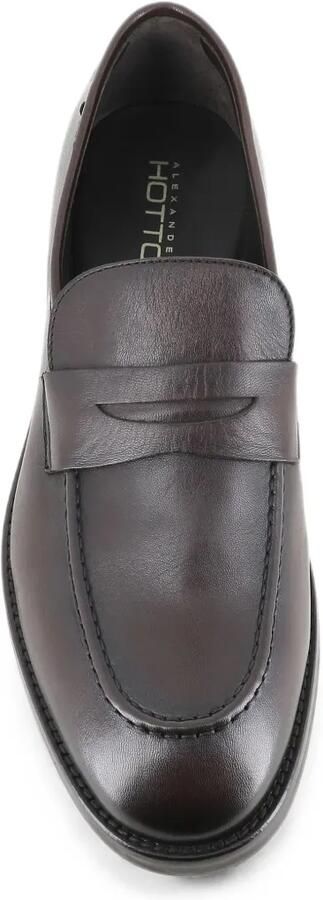 Alexander Hotto Leren loafers Bruin - Foto 4