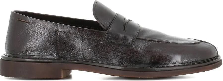 Alexander Hotto Leren penny loafers Bruin