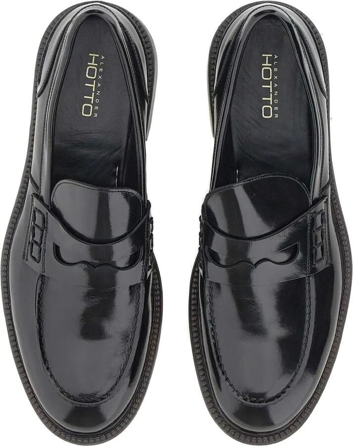 Alexander Hotto Slip-on loafers met penny-slot Zwart - Foto 2