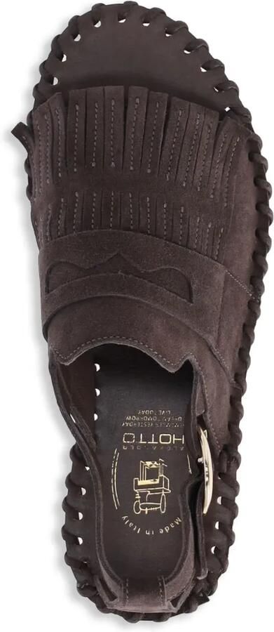 Alexander Hotto Sandalen met franje detail en gesp Bruin - Foto 3