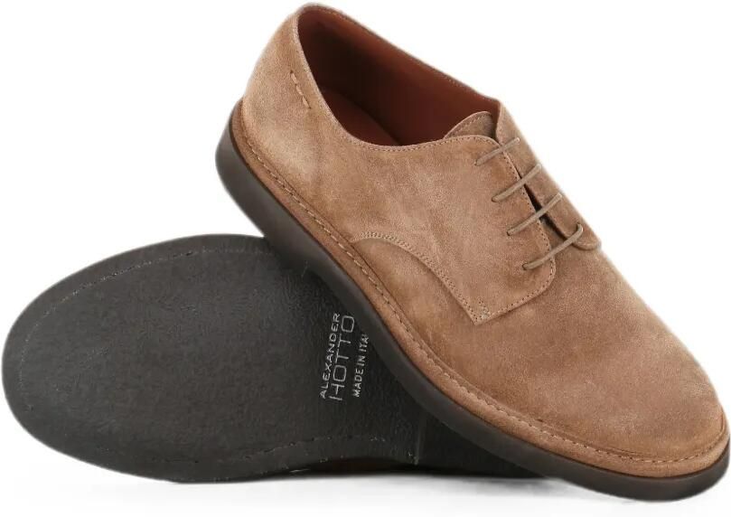 Alexander Hotto Suède derby schoenen Beige - Foto 4