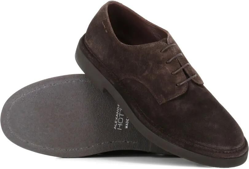 Alexander Hotto Suède derby schoenen Bruin
