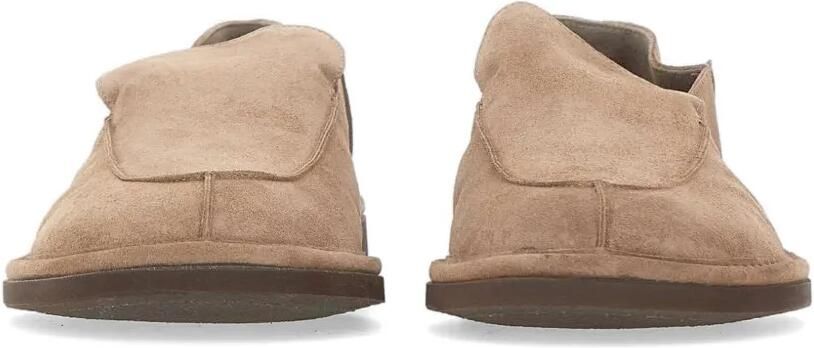 Alexander Hotto Suède loafers met vouwbare hak Beige - Foto 5