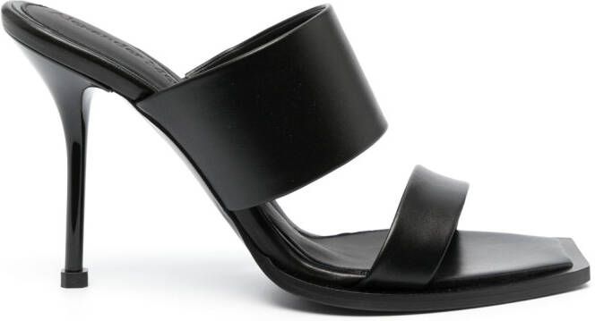 Alexander McQueen Leren muiltjes Zwart
