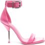 Alexander McQueen Satijnen sandalen Roze - Thumbnail 1