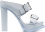 Alexander McQueen Muiltjes met plateauzool Blauw - Thumbnail 1