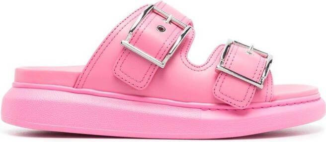 Alexander McQueen Sandalen met dubbele gesp Roze