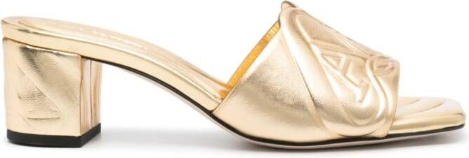 Alexander McQueen 60mm Seal muiltjes Goud