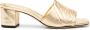 Alexander McQueen Leren sandalen Goud - Thumbnail 1