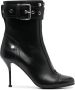 Alexander McQueen Leren 90mm laarzen met gesp Zwart - Thumbnail 1
