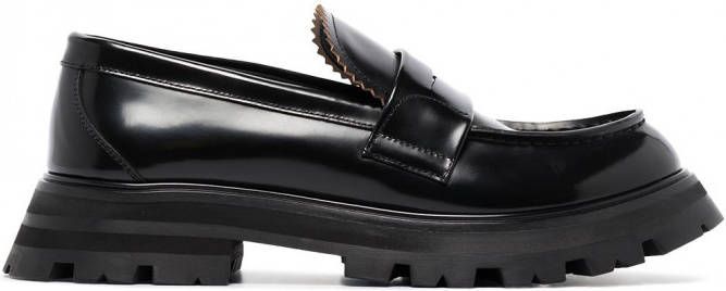 Alexander McQueen Wander leren loafers Zwart