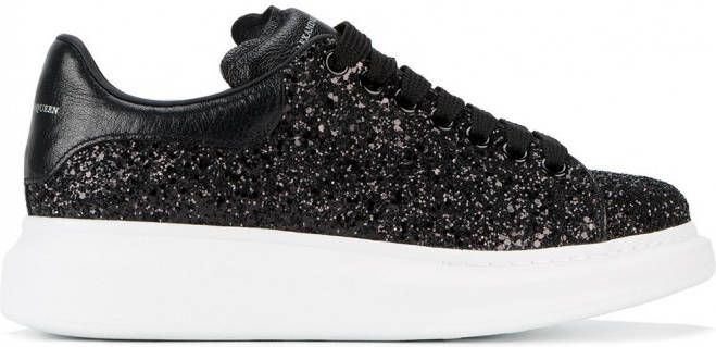 Regeneratief Discriminerend motief Alexander McQueen Black Glitter Platform Sneakers Zwart - Schoenen.nl