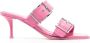 Alexander McQueen 75mm leren sandalen met gesp Roze - Thumbnail 1