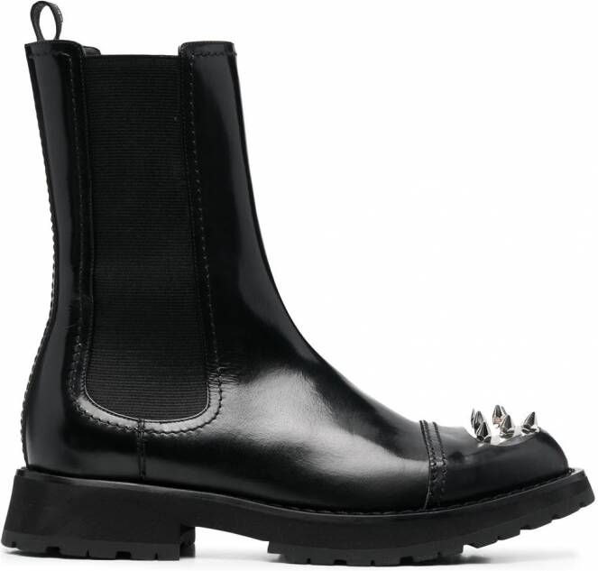 Alexander McQueen Chelsea laarzen met studs Zwart