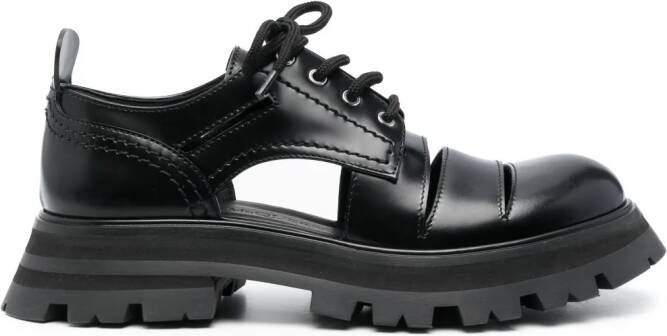 Alexander McQueen Leren Oxford schoenen Zwart
