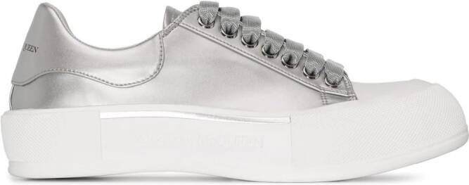 Alexander McQueen Deck Plimsoll low-top sneakers Zilver