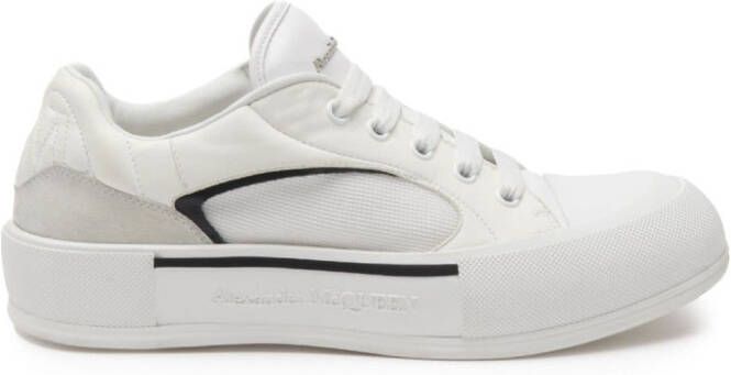 Alexander McQueen Skate Deck plimsoll leren sneakers Wit
