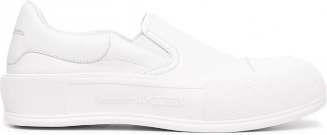 Alexander McQueen Deck slip-on sneakers Wit