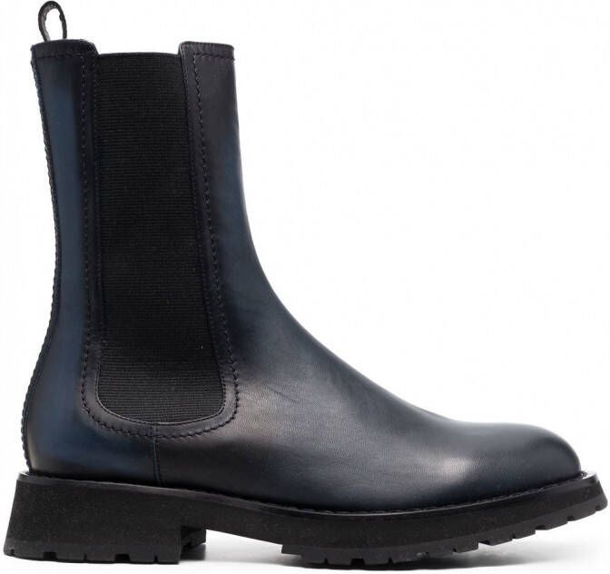 Alexander McQueen Leren Chelsea laarzen Blauw