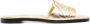 Alexander McQueen Slippers met logo-reliëf Goud - Thumbnail 1