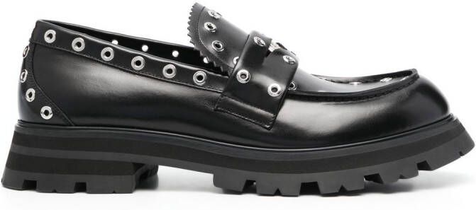 Alexander McQueen Loafers verfraaid met ringlets Zwart