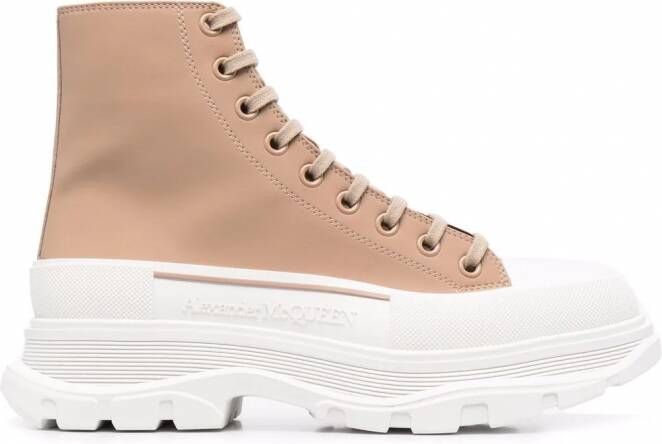 Alexander McQueen High-top sneakers Beige