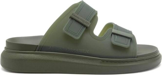 Alexander McQueen Hybrid 35mm sandalen met plateauzool Groen