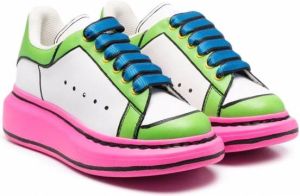 Alexander McQueen Kids Sneakers met colourblocking Wit